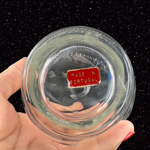 Clear Crystal Decanter Etched With Snail Swirl Stopper Hand Made In Portugal VTG - Picture 9 of 16